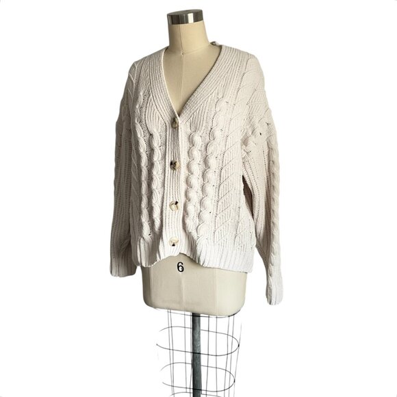 Primark Winter White Cozy Cardigan Sweater - S - Picture 4 of 6